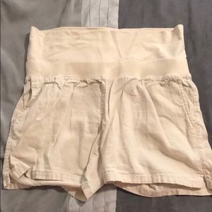 Linen Maternity Shorts S